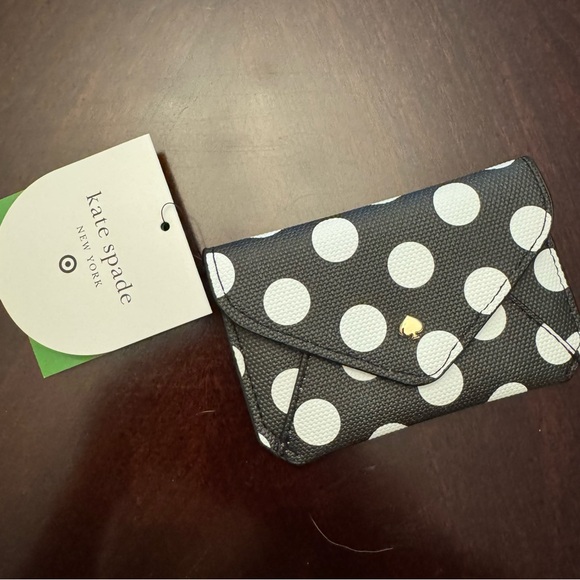 kate spade Accessories - NWT Kate Spade x Target Polka Dot Envelope Card Case Black & White